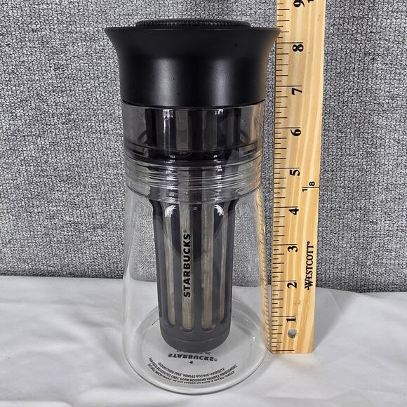 STARBUCKS 2022 COLD BREW COFFEE MAKER GLASS PITCHER 24OZ POUR OVER STYLE - Picture 7 of 9
